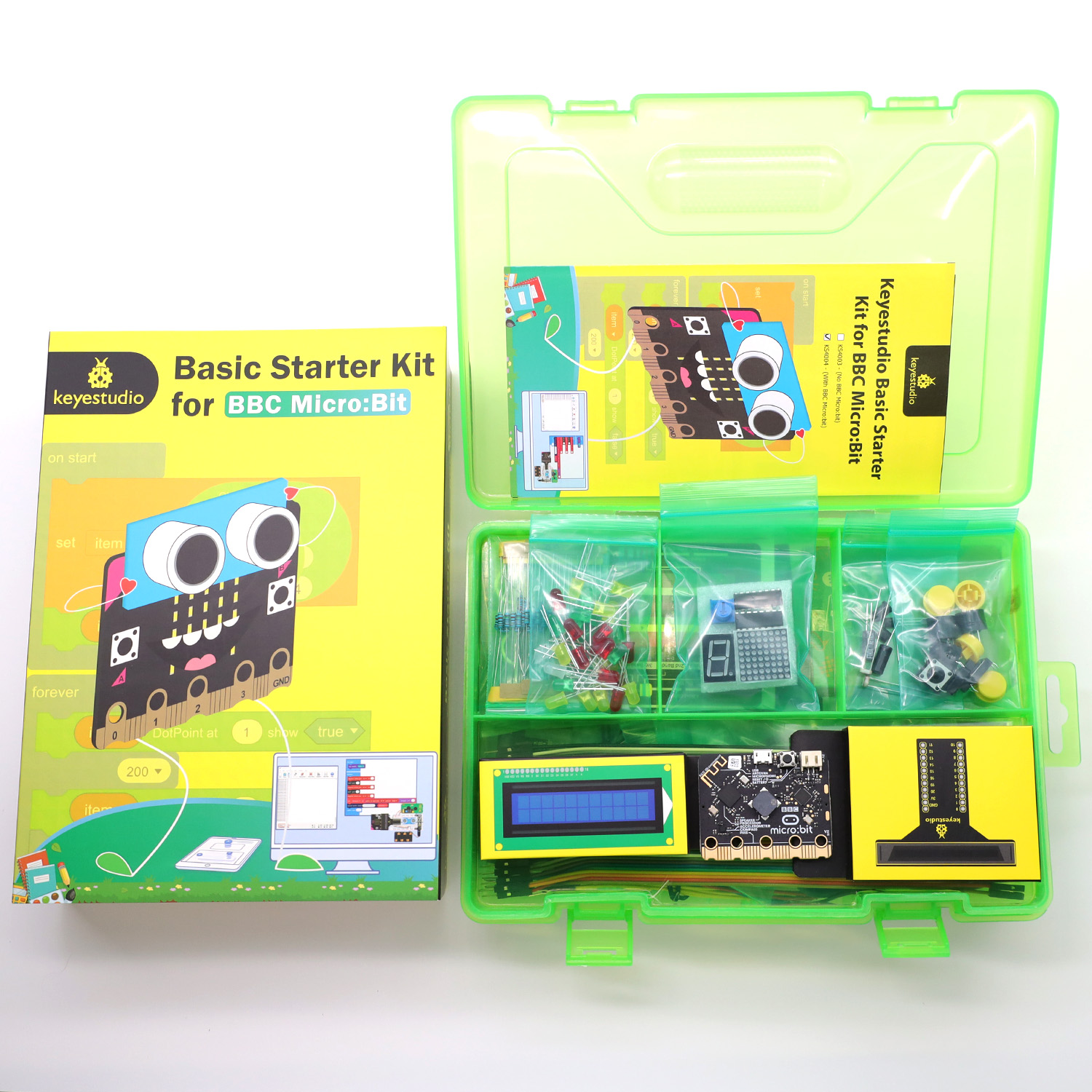 Microbit Robot - KEYESTUDIO-Starter Kit Básico para Microbit BBC,