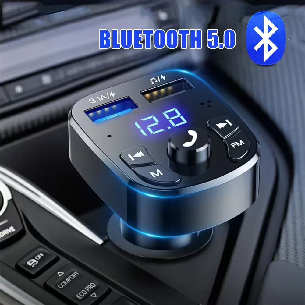 Robot Bluetooth Car - Carro mãos-livres bluetooth-compatível 5.0 transmissor fm