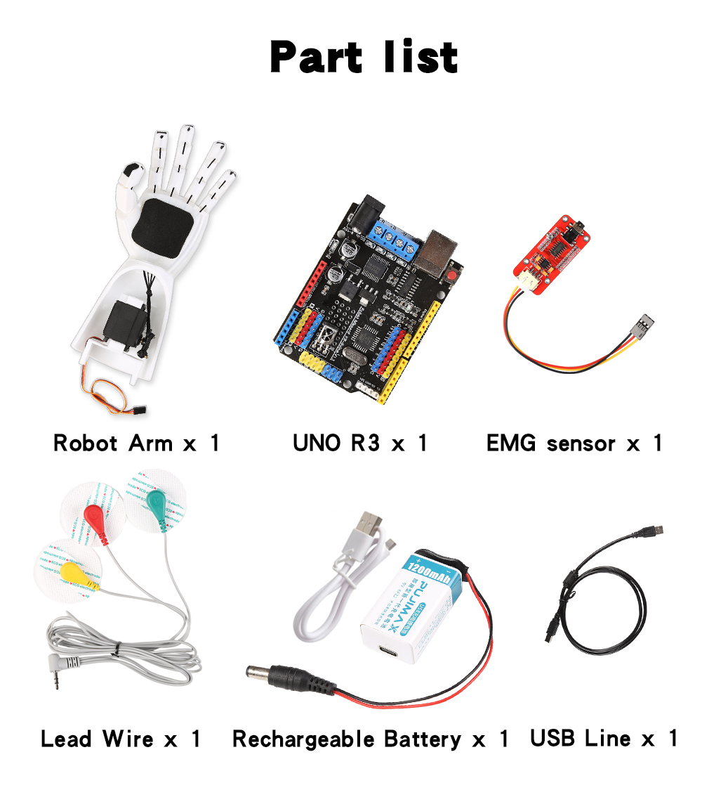Sensor EMG Braço robótico Sens - Arduino Robot avaliação e preço