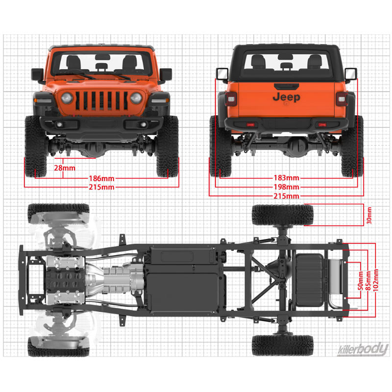 1/10 Killerbody 48765 Kit de C - Robot Car Kit avaliação e preço