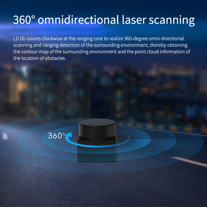 LD06 Lidar portátil kit de sca - Ros Robot avaliação e preço